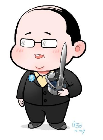 Cartoon of Hugo winner Ling Shizhen by Gong Keke, taken from Zero Gravity Newspaper issue 16